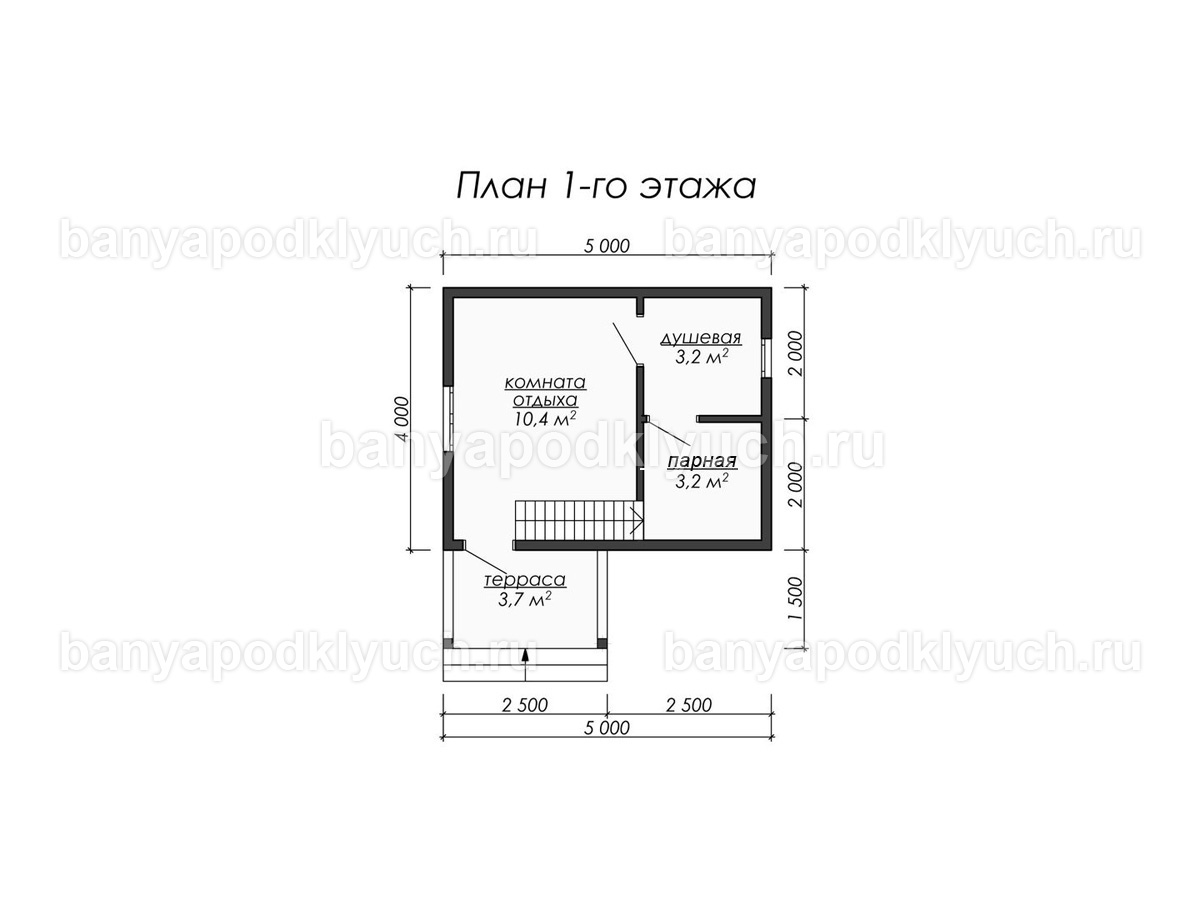 Баня из бруса 5x4 м Баня из бруса 5x4 м