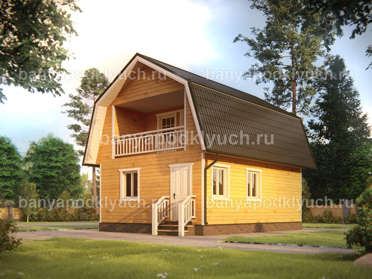 Баня из бруса 8x6 м Баня из бруса 8x6 м