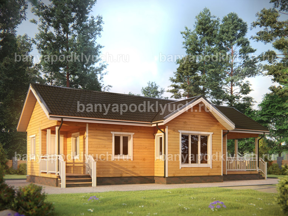 Баня из бруса 14x7.2 м Баня из бруса 14x7.2 м