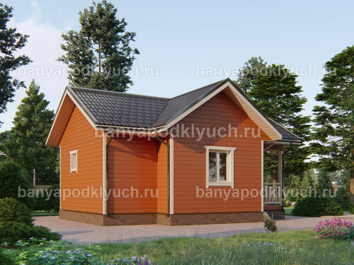 Каркасная баня 8x6 м Каркасная баня 8x6 м