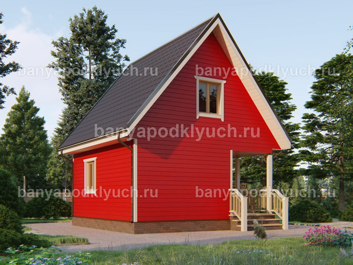 Каркасная баня 6x6 м Каркасная баня 6x6 м