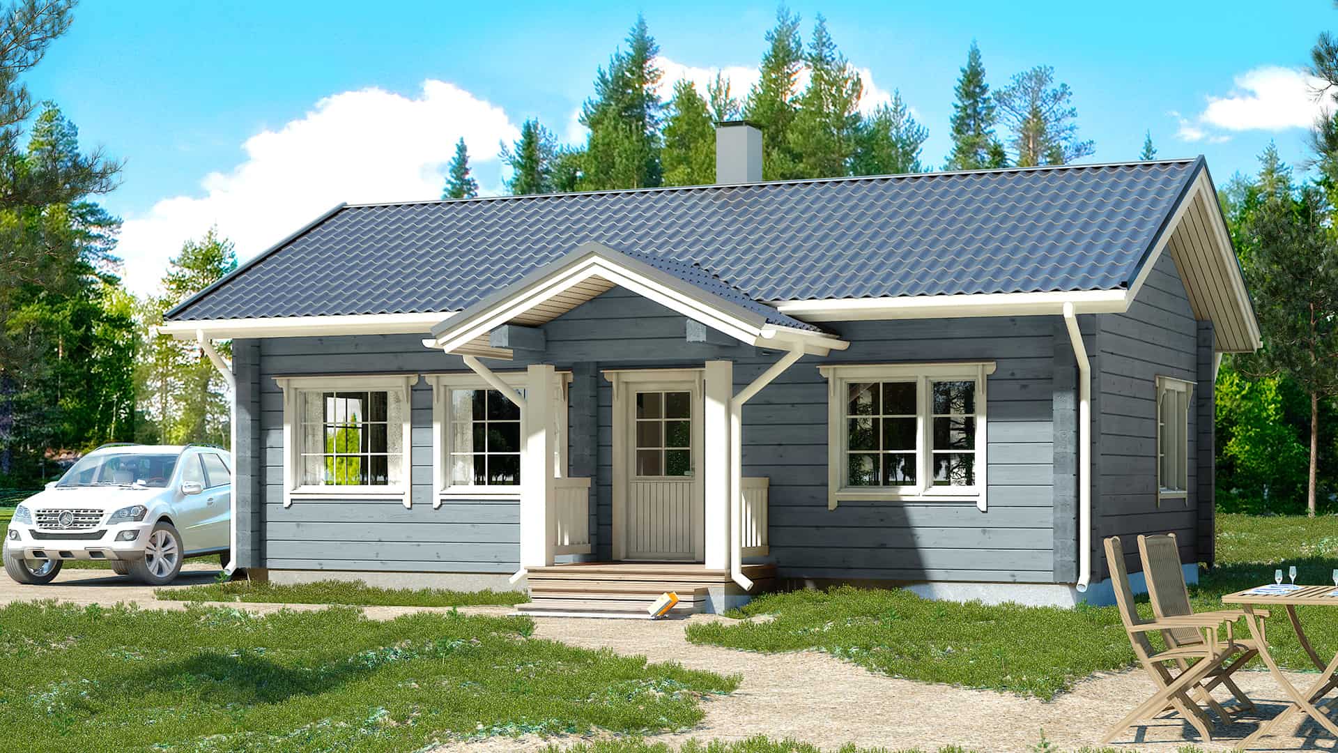 Дом из бруса 10×6 м Дом из бруса 10×6 м