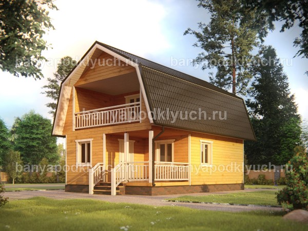 Баня из бруса 9 на 6 м