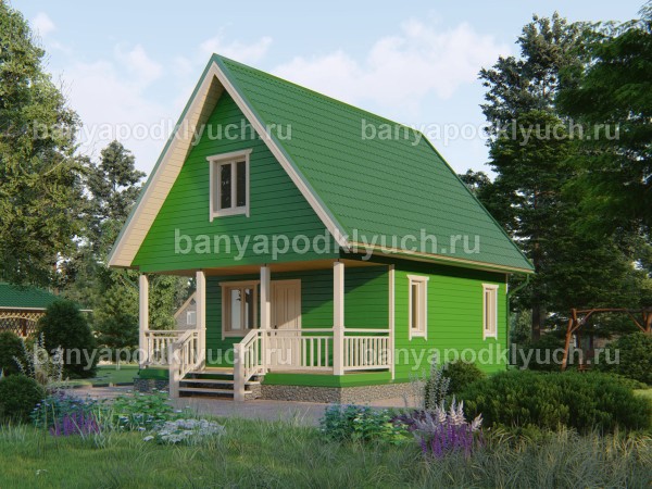 Каркасная баня 8 на 6 м